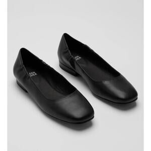 Eileen Fisher Selle Nappa Leather Ballet Flat Black 8.5